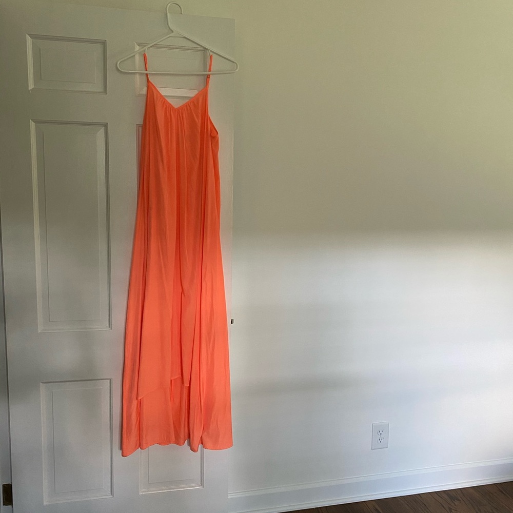Coral/peach maxi beach dress